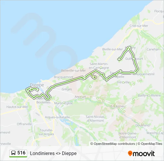 516 Bus Line Map