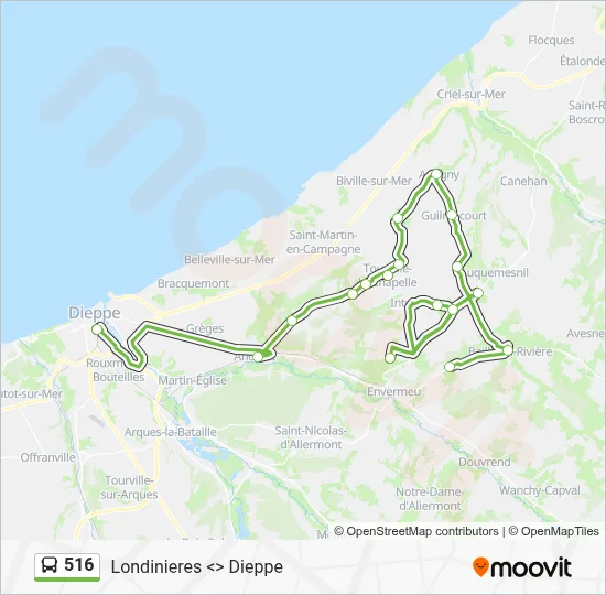 516 Bus Line Map