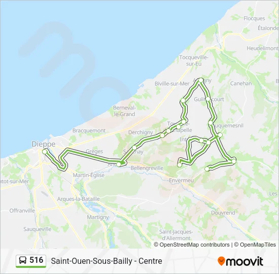 516 Bus Line Map