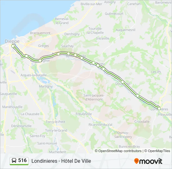516 Bus Line Map