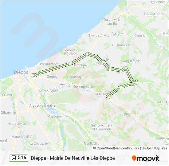 516 Bus Line Map