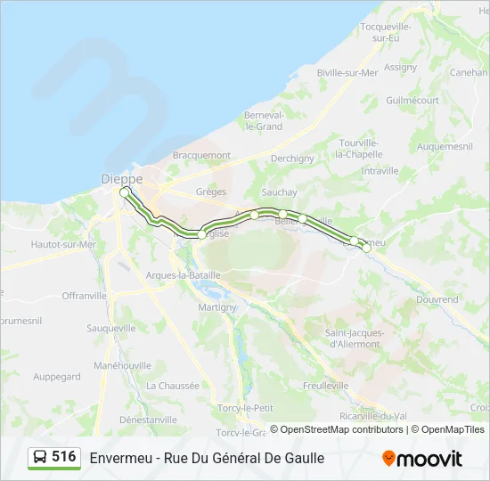 516 Bus Line Map