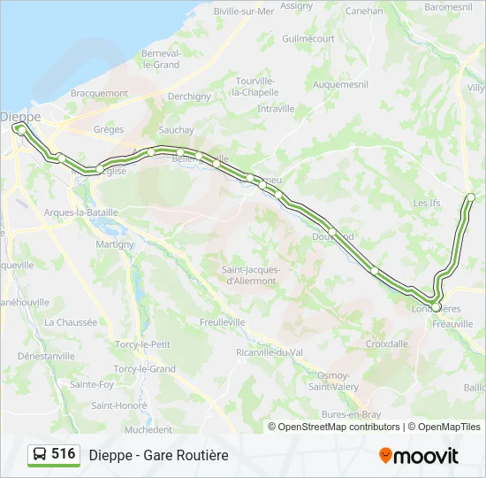 516 Bus Line Map