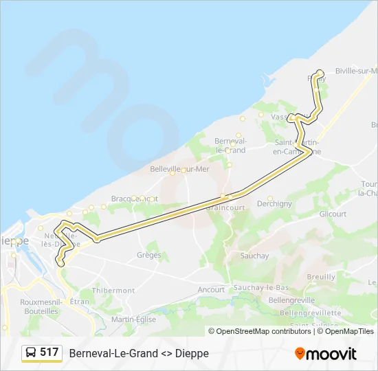 517 Bus Line Map