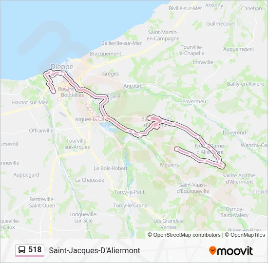518 Bus Line Map