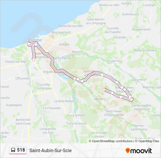 518 Bus Line Map