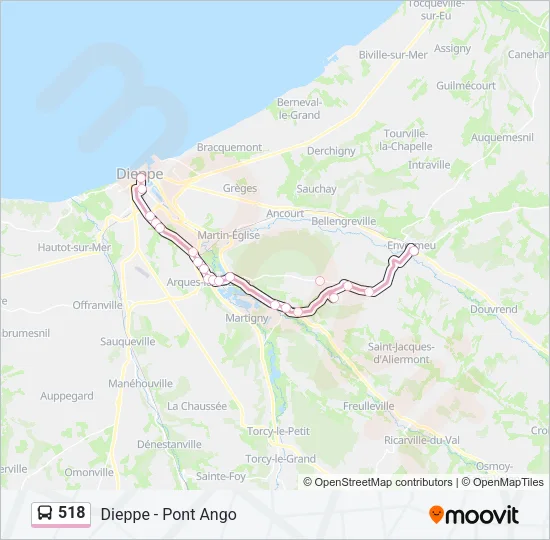 518 Bus Line Map