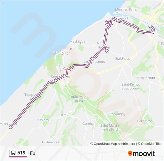 519 Bus Line Map