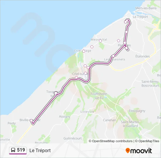 519 Bus Line Map