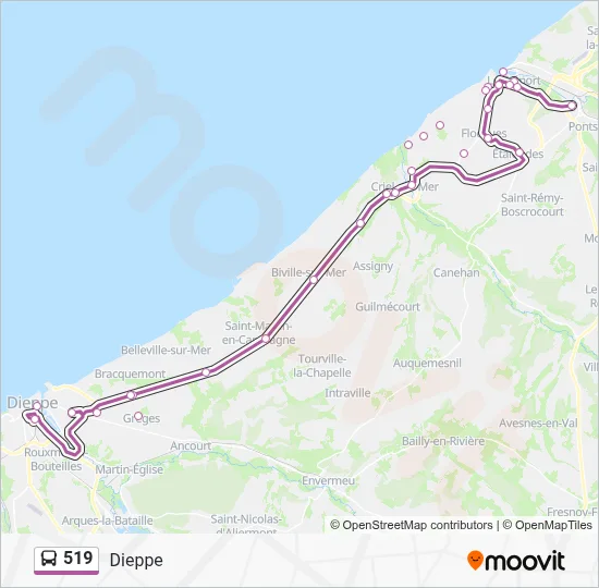 519 Bus Line Map
