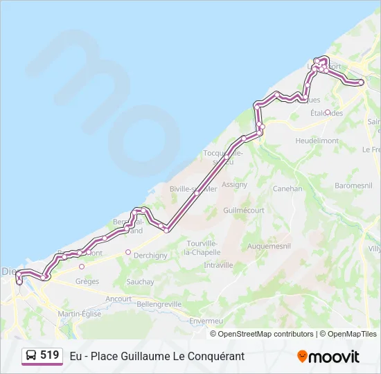 519 Bus Line Map