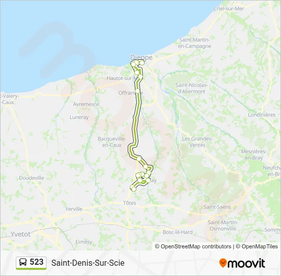 523 Bus Line Map