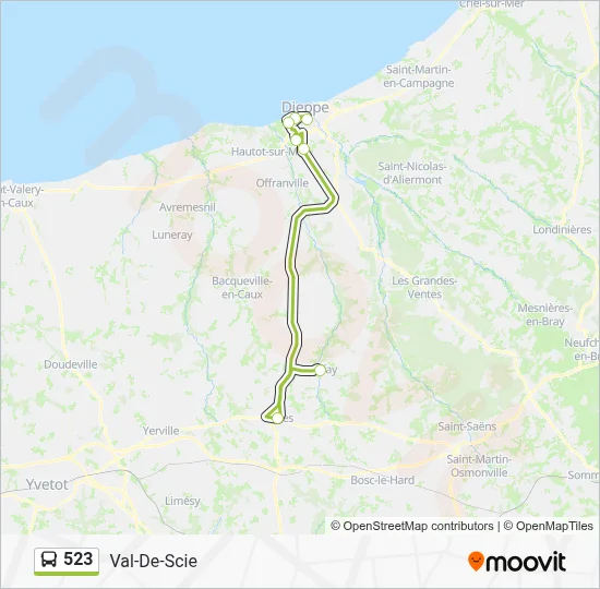 523 Bus Line Map