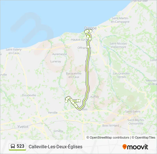 523 Bus Line Map