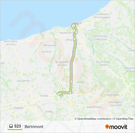 523 Bus Line Map