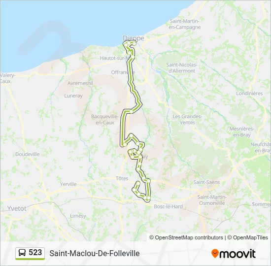 523 Bus Line Map