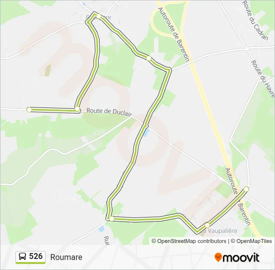 526 Bus Line Map