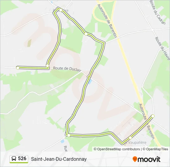 526 Bus Line Map