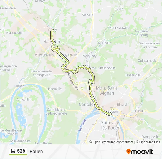 526 Bus Line Map