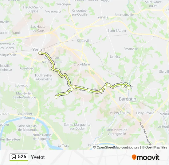 526 Bus Line Map