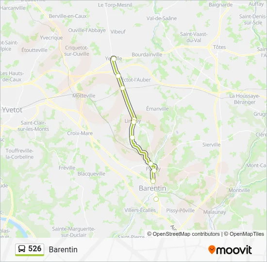 526 Bus Line Map