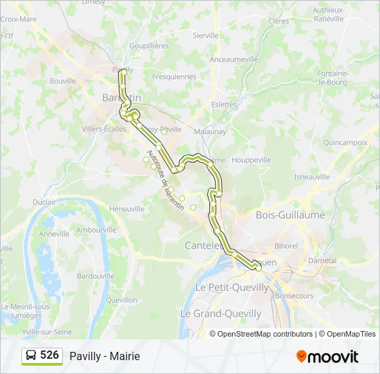 526 Bus Line Map