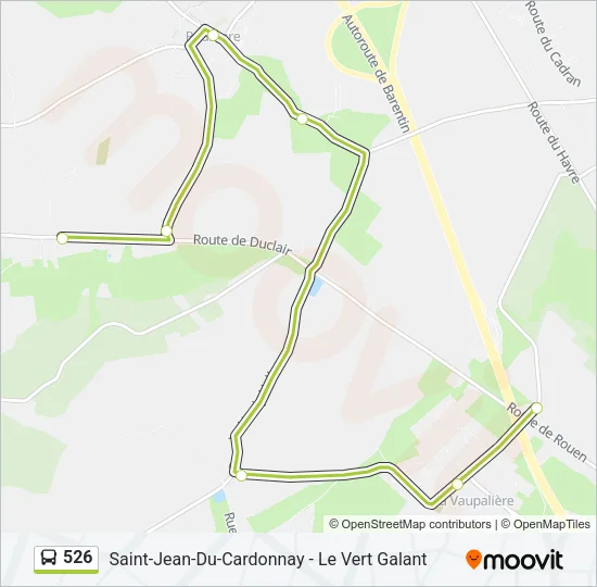 526 Bus Line Map