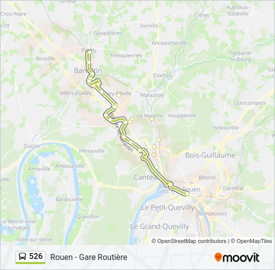 526 Bus Line Map