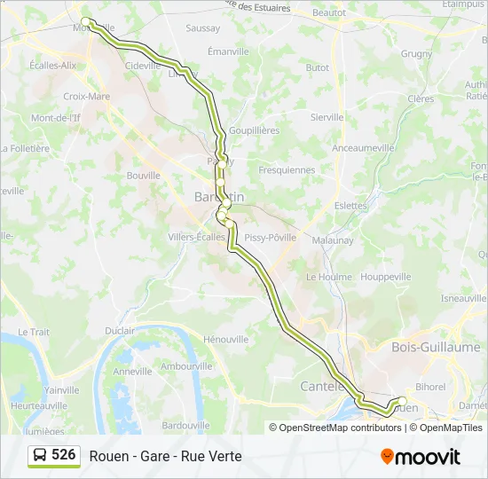 526 Bus Line Map