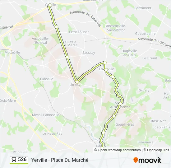 526 Bus Line Map