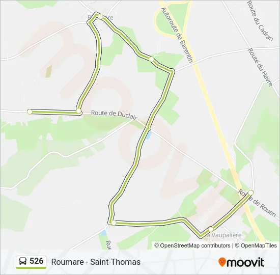 526 Bus Line Map
