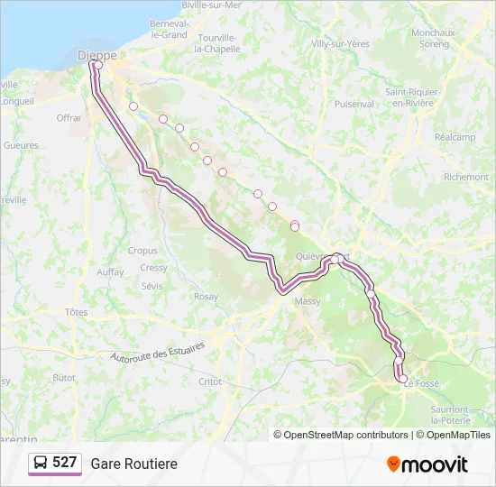 527 Bus Line Map
