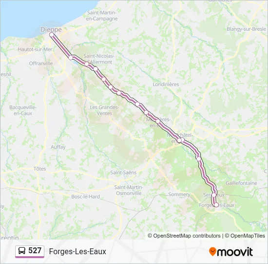 527 Bus Line Map