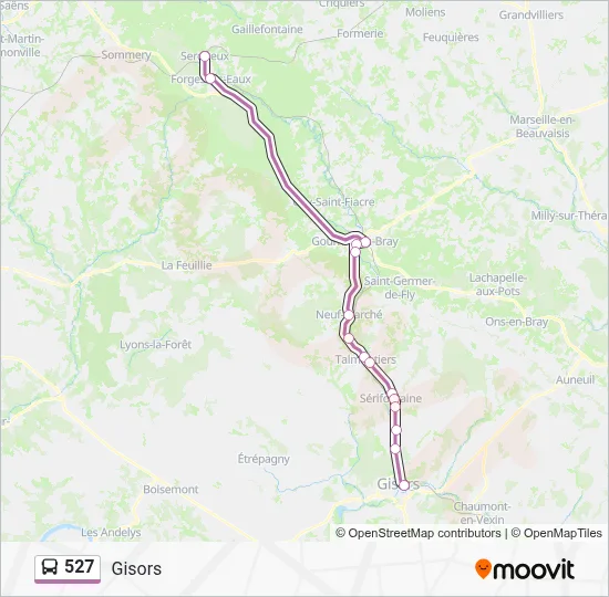 527 Bus Line Map