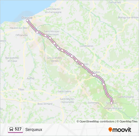 527 Bus Line Map