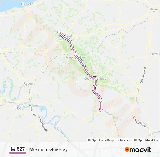 527 Bus Line Map