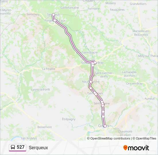 527 Bus Line Map