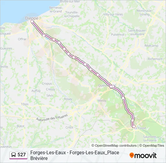 527 Bus Line Map