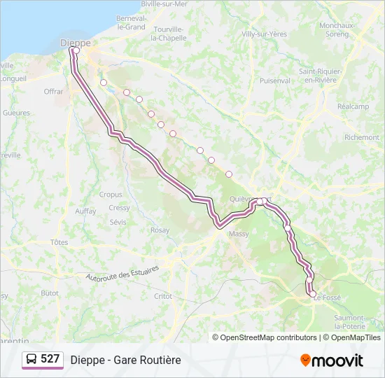 527 Bus Line Map