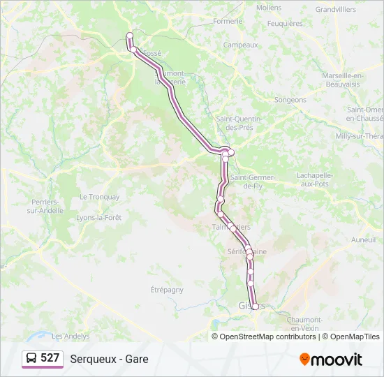 527 Bus Line Map