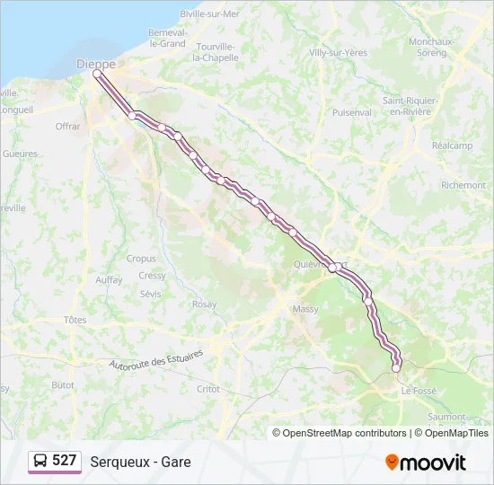 527 Bus Line Map