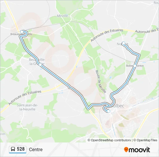 Plan de la ligne 528 de bus