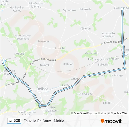 Mapa de 528 de autobús