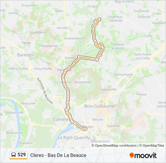 529 Bus Line Map