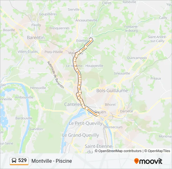 529 Bus Line Map