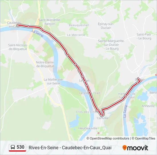 530 Bus Line Map