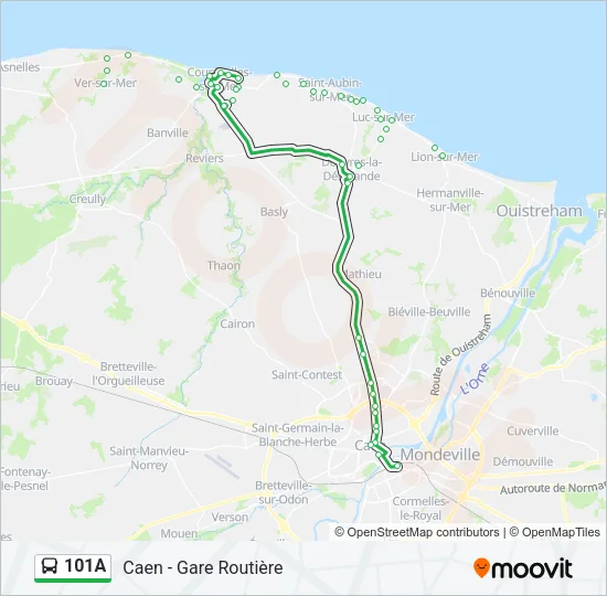 101A Bus Line Map