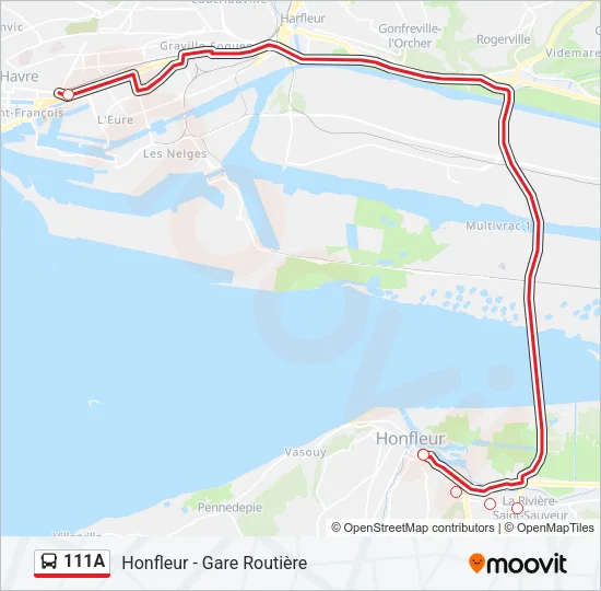 111A Bus Line Map