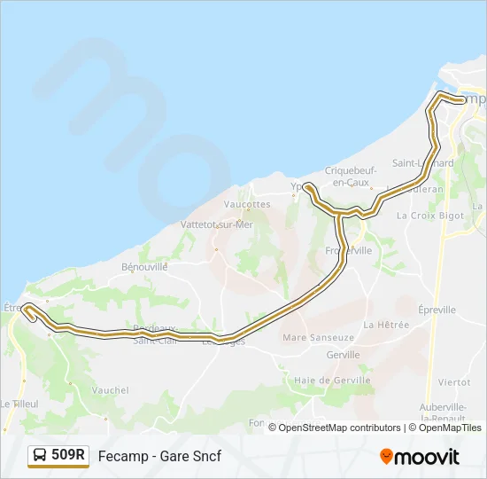 509R Bus Line Map