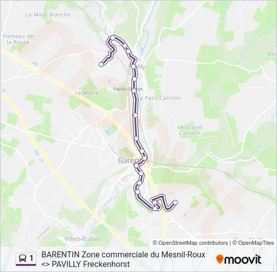 1 Bus Line Map